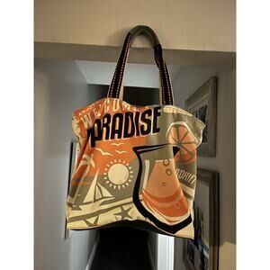 O Drift Welcome to Paradise Beach Tote Bag 14 x 14 x 6 Canvas (159)